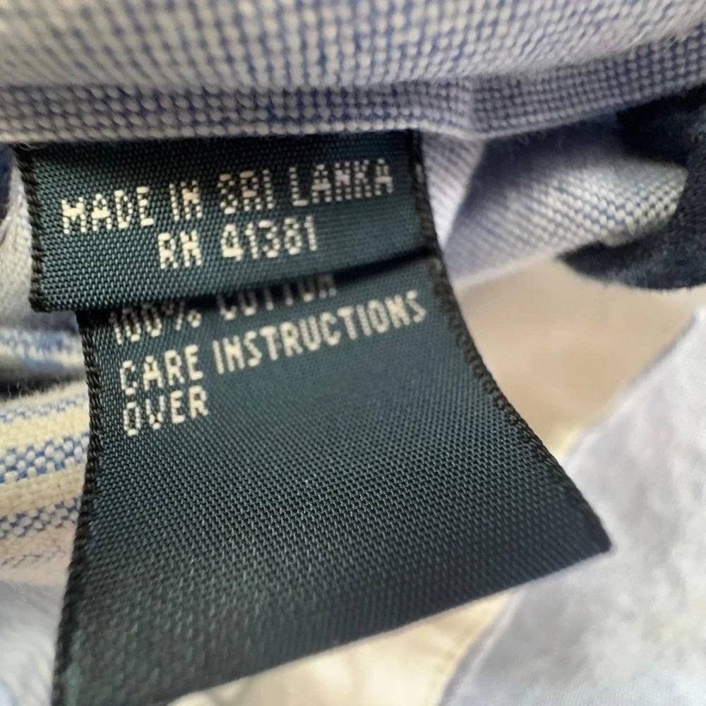 Polo Ralph Lauren Preston Fit Blue Oxford Cotton Pants Mens 32x32 (Fits 32x28)